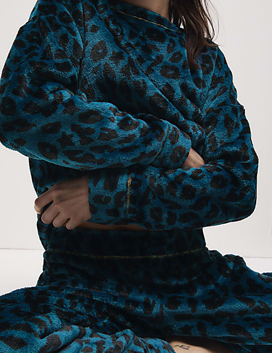 Fleece pyjama met print