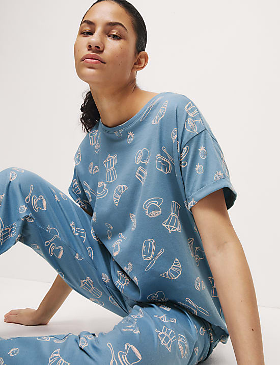 Pure Cotton Printed Pyjama Set