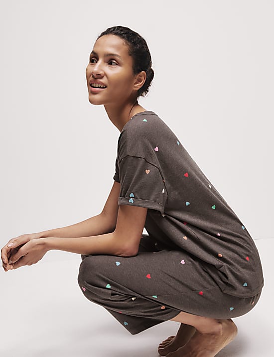Cotton Rich Printed Pyjama Set
