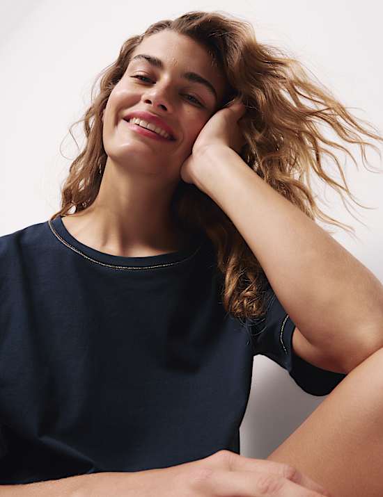 Pure Cotton Checked Shortie Set