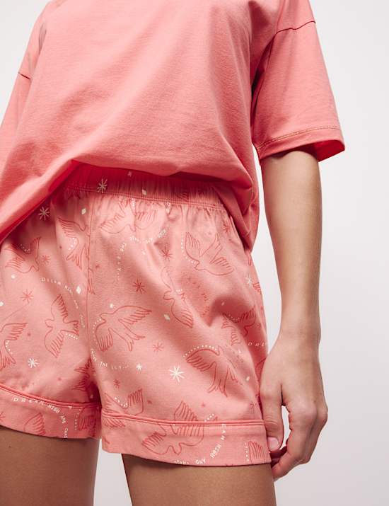 Ensemble shorty en coton avec imprimé