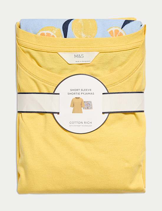 Cotton Rich Printed Shortie Set