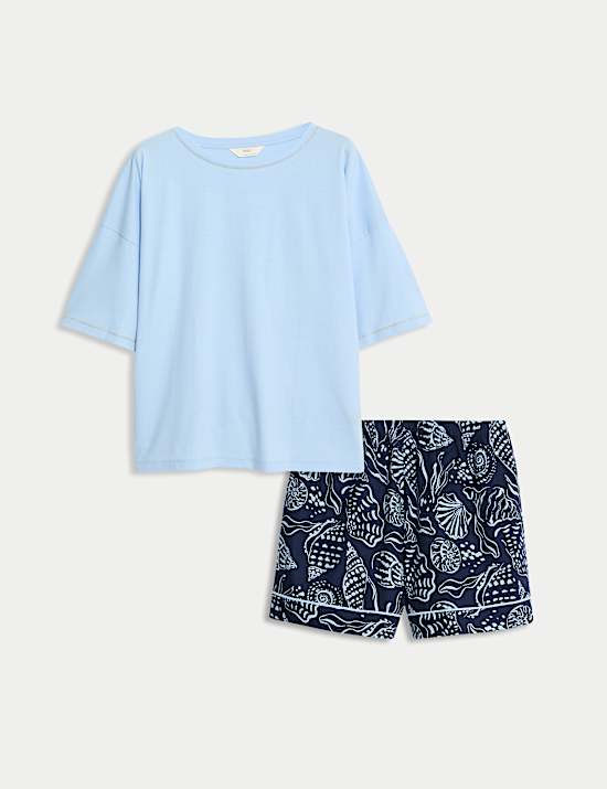 Cotton Rich Printed Shortie Set