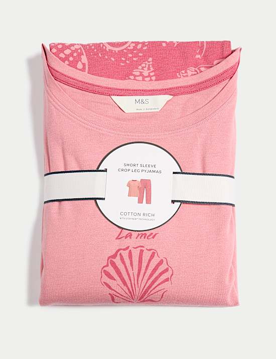 Cotton Rich Printed Cropped Pyjama Set