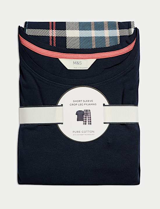 Cotton Rich Printed Cropped Pyjama Set