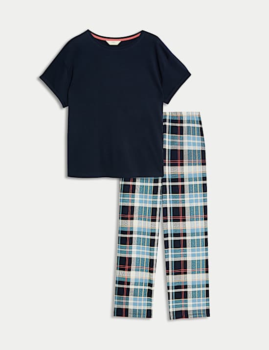 Cotton Rich Printed Cropped Pyjama Set