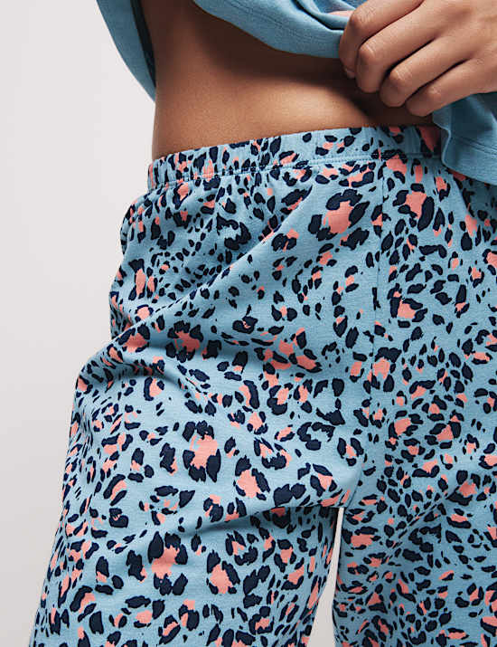 Pyjacourt en coton avec imprimé