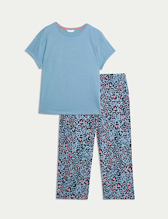 Pyjacourt en coton avec imprimé