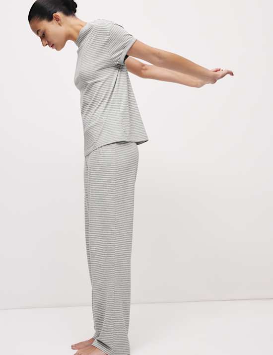 Cotton Rich Leaf Print Pyjama Set