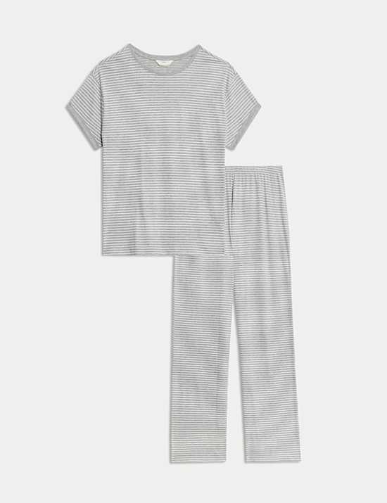 Cotton Rich Leaf Print Pyjama Set