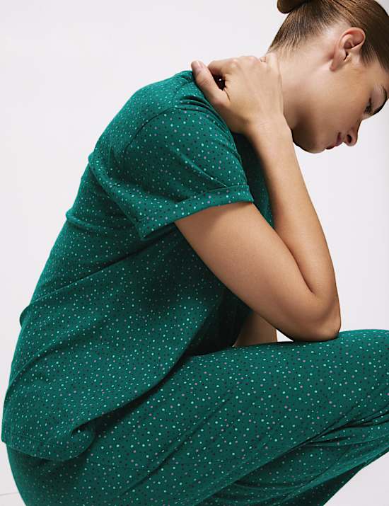 Cotton Rich Printed Pyjama Set