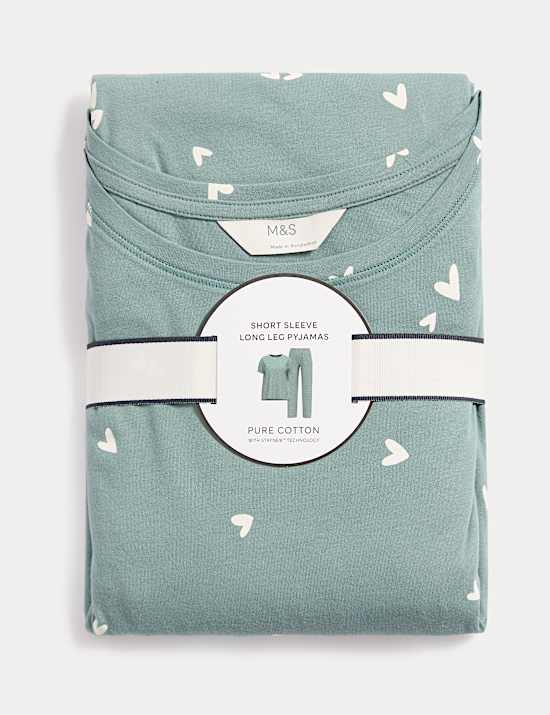 Εμπριμέ σετ πιτζάμες με υψηλή περιεκτικότητα σε βαμβάκι