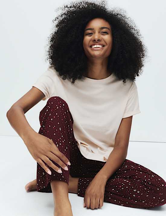 Cotton Rich Printed Pyjama Set