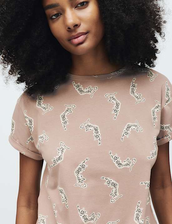 Cotton Rich Printed Pyjama Set