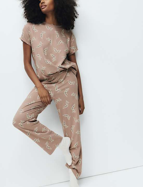 Cotton Rich Printed Pyjama Set