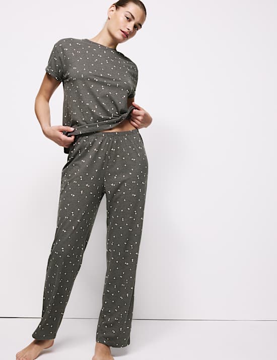 Cotton Rich Printed Pyjama Set