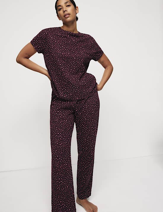 Cotton Rich Printed Pyjama Set