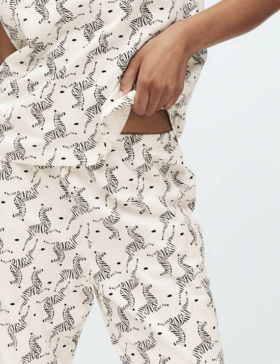 Cotton Rich Printed Pyjama Set