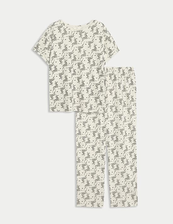 Cotton Rich Printed Pyjama Set