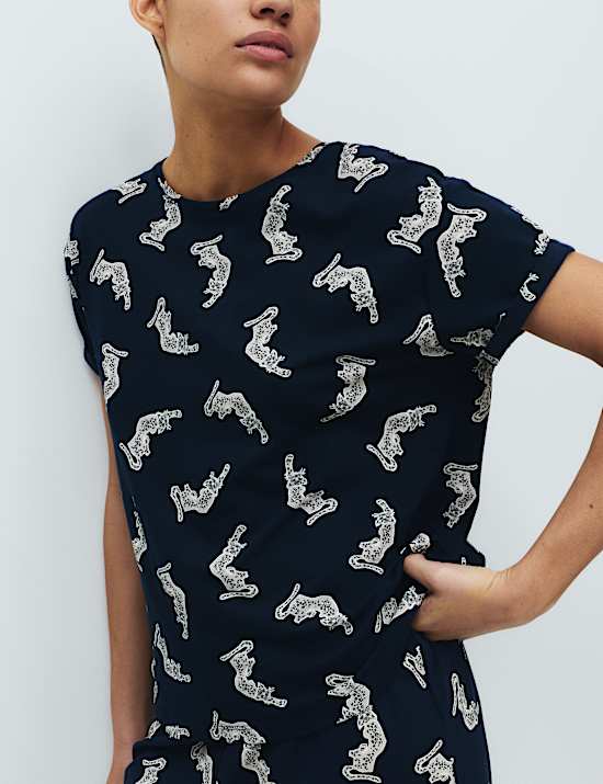 Pijama pesquero de algodón estampado