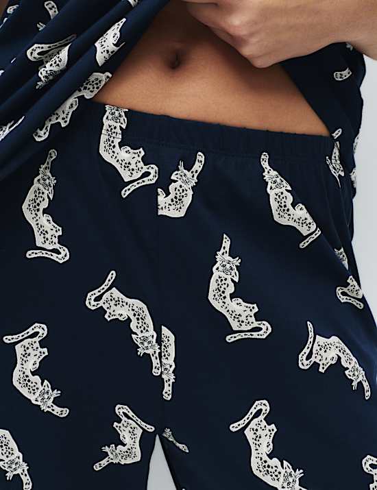 Pijama pesquero de algodón estampado