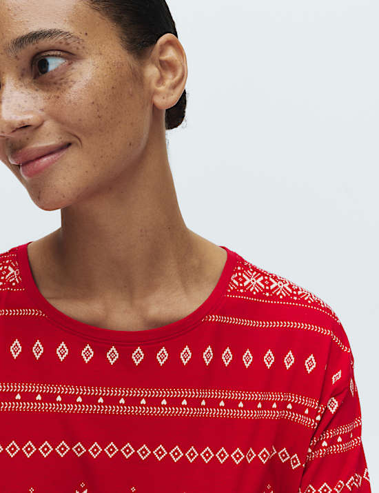 Ensemble pyjama 100 % coton avec imprim&eacute;