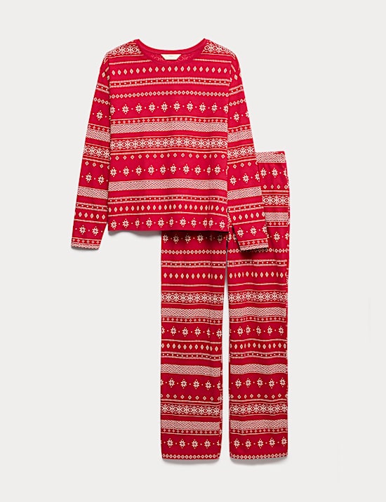 Ensemble pyjama 100 % coton avec imprim&eacute;