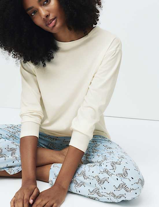 Ensemble pyjama 100 % coton avec imprim&eacute;