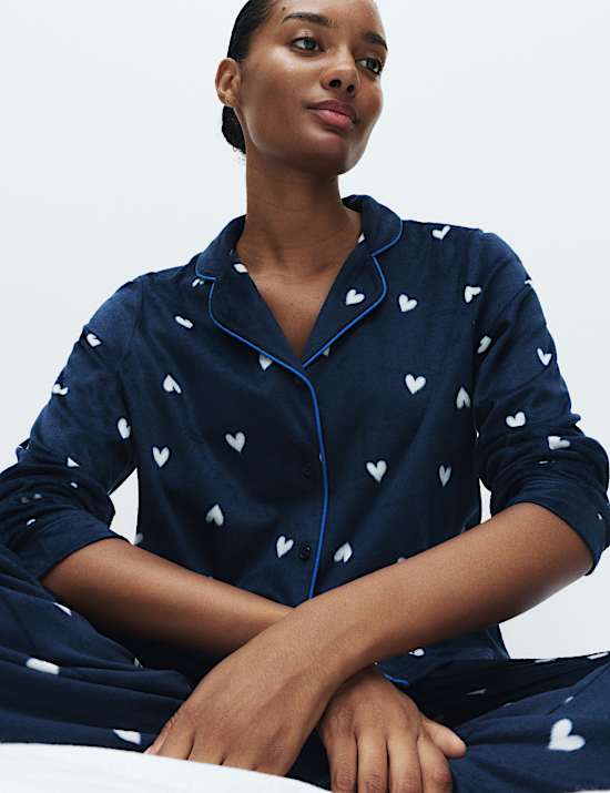 Printed Fleece Pyjama Set