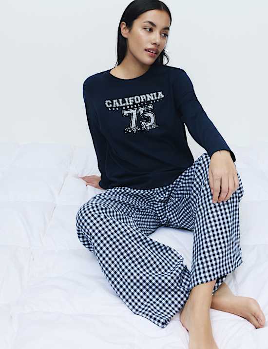 Pure Cotton Printed Long Sleeve Pyjama Set