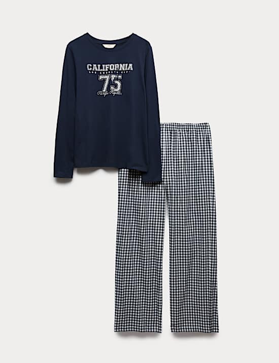 Pure Cotton Printed Long Sleeve Pyjama Set