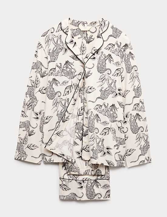 Soft Touch Printed Revere Pyjama Set