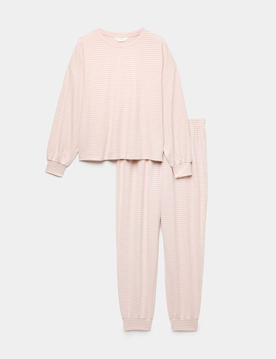 Cosy Knit Printed Cuffed Pyjama Set