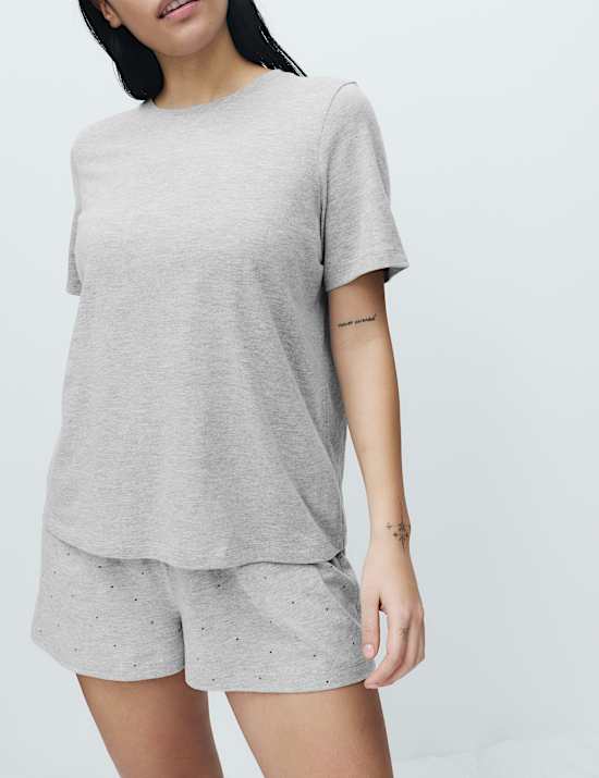 Cotton Rich Printed Shortie Set