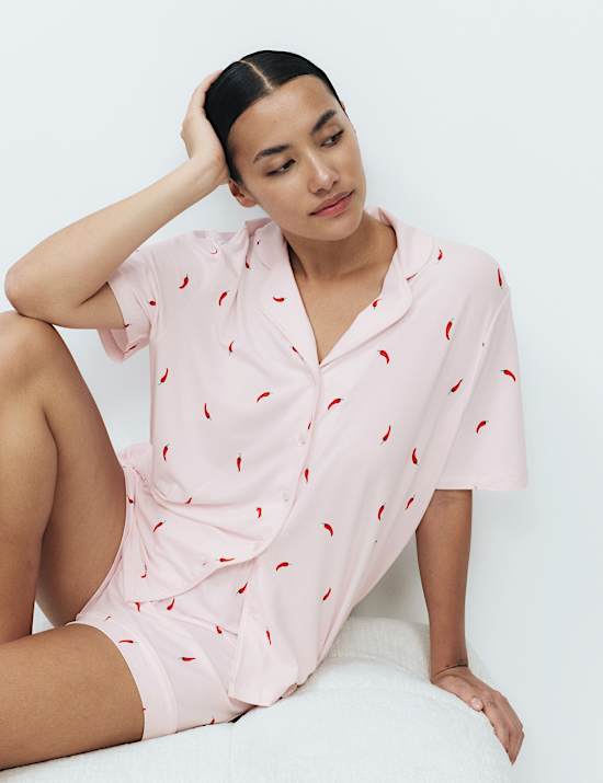 Lot de 2 pyjashorts &agrave; revers, toucher doux