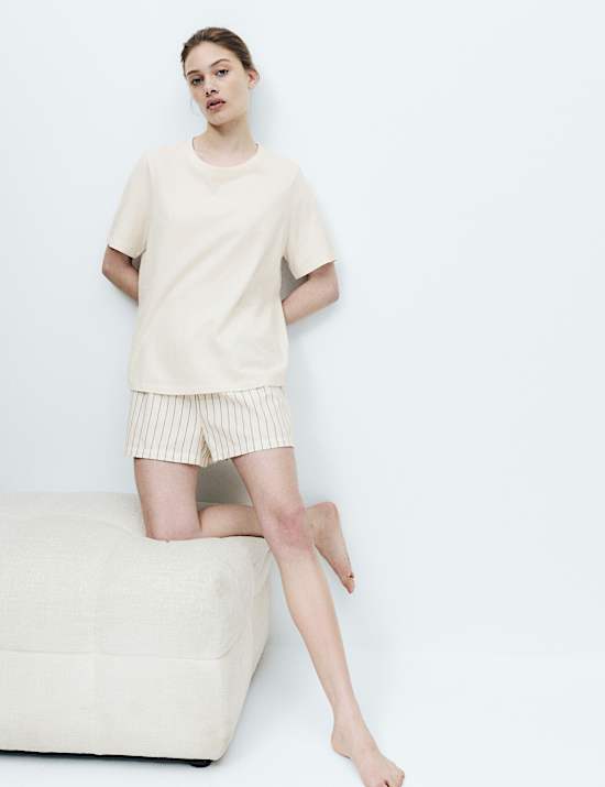 2 Pack Cotton Rich Jersey Woven Shortie Pyjama Sets