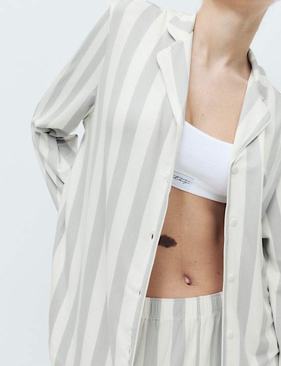 Soft Touch Patterned Revere Pyjama Set