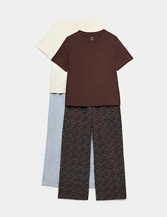 2 Pack Pure Cotton Printed Pyjama Sets