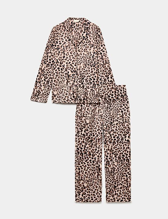 Fleece Printed Revere Pyjama Set