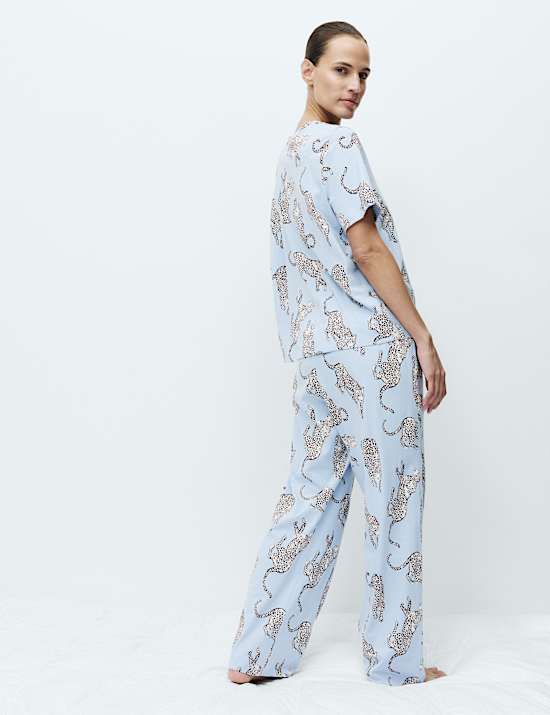 Pure Cotton Printed Short Sleeve Pyjama Set