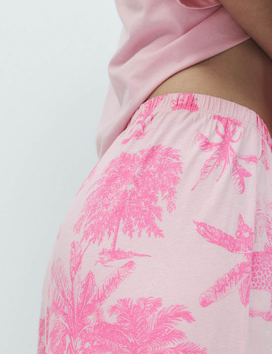Pure Cotton Printed Drop Shoulder Pyjama Set
