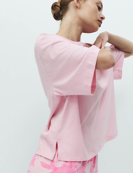 Pure Cotton Printed Drop Shoulder Pyjama Set