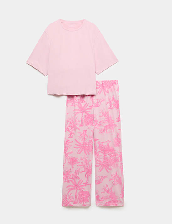 Pure Cotton Printed Drop Shoulder Pyjama Set