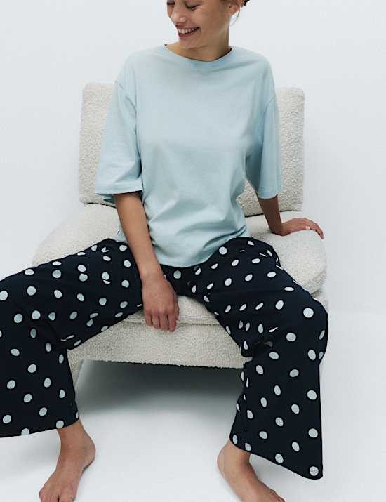 Pure Cotton Printed Drop Shoulder Pyjama Set
