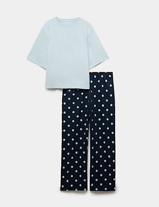 Pure Cotton Printed Drop Shoulder Pyjama Set