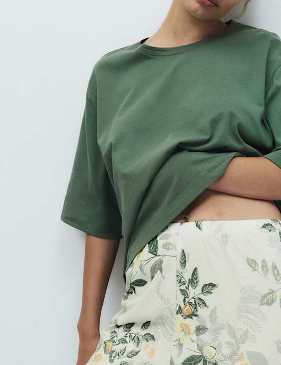 Pure Cotton Printed Drop Shoulder Pyjama Set