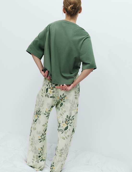 Pure Cotton Printed Drop Shoulder Pyjama Set