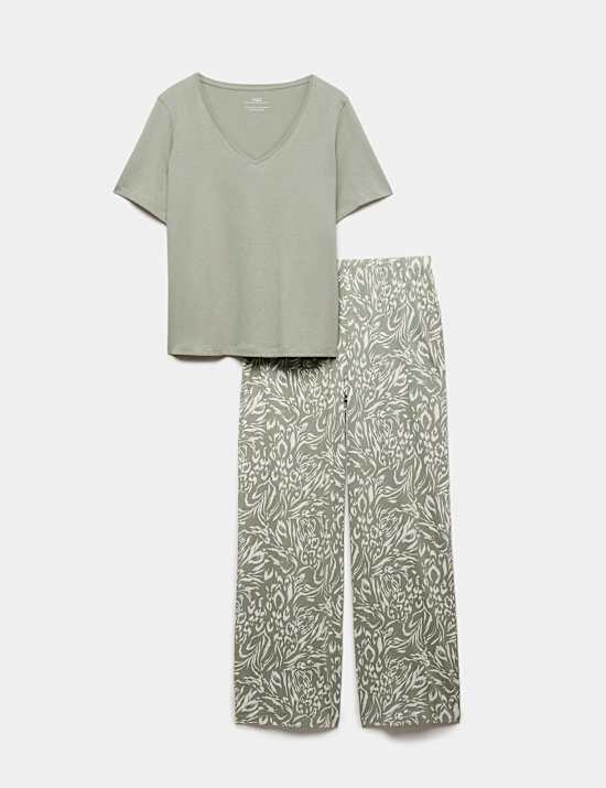 Pure Cotton Checked Long Pyjama Set
