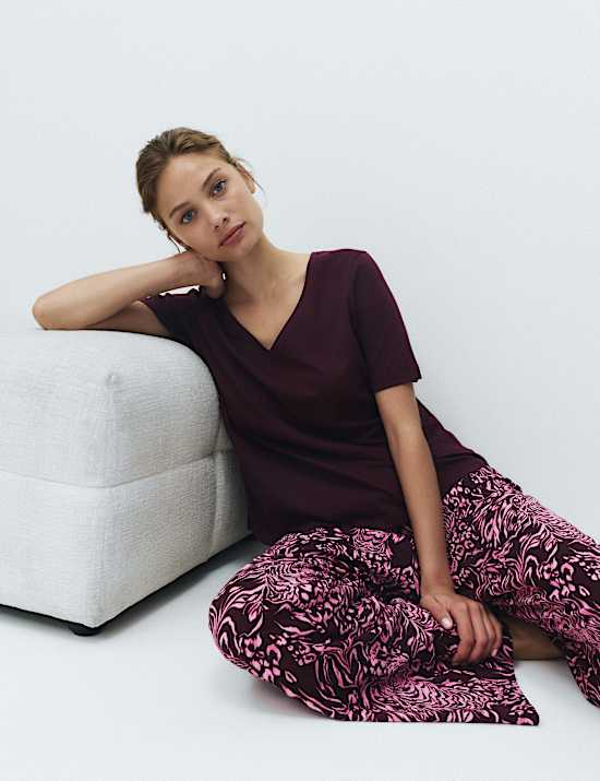 Pure Cotton Checked Long Pyjama Set