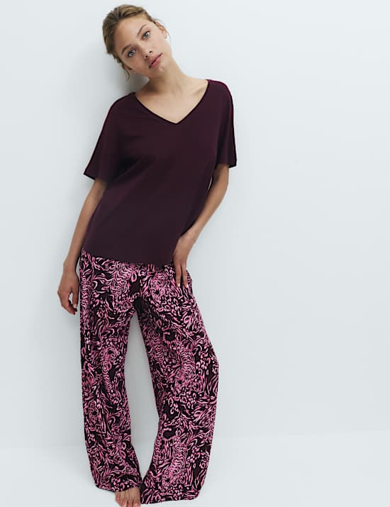 Pure Cotton Checked Long Pyjama Set